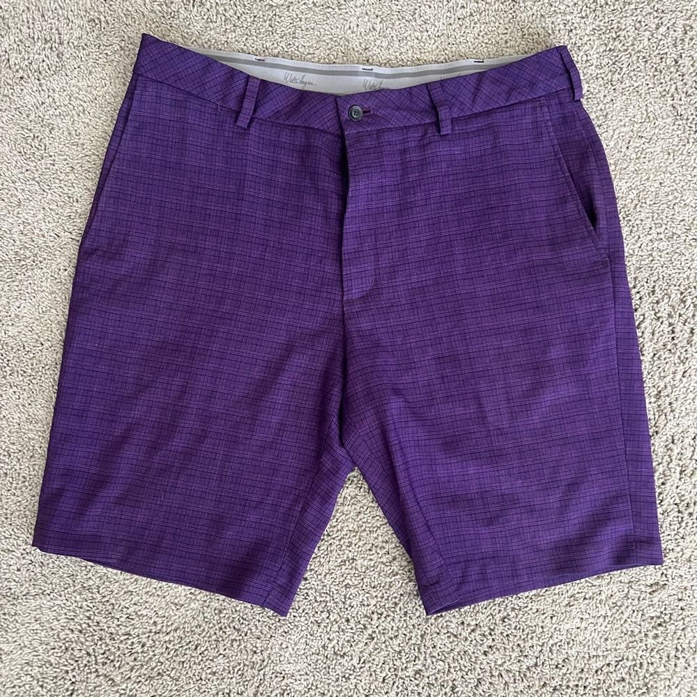 Walter Hagen Men's Purple Performance 11 Golf Shorts - W36 - 10in inseam